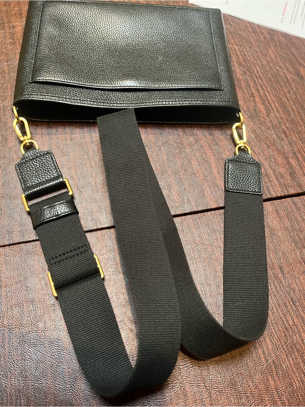 Tory Burch - Black Leather Crossbody - Picture 5 of 7